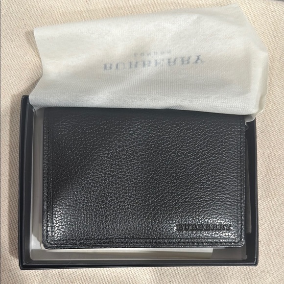 NWT Burberry Black Leather Wallet - Picture 1 of 8